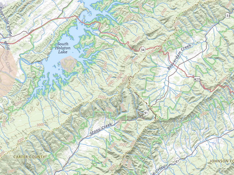 Radar-estimated hail-size map of the storm over Elizabethton, TN on Jul 4, 2026
