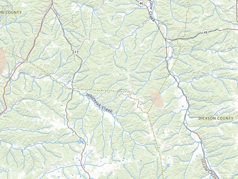 Radar-estimated hail-size map of the storm over Erin, TN on Apr 27, 2026
