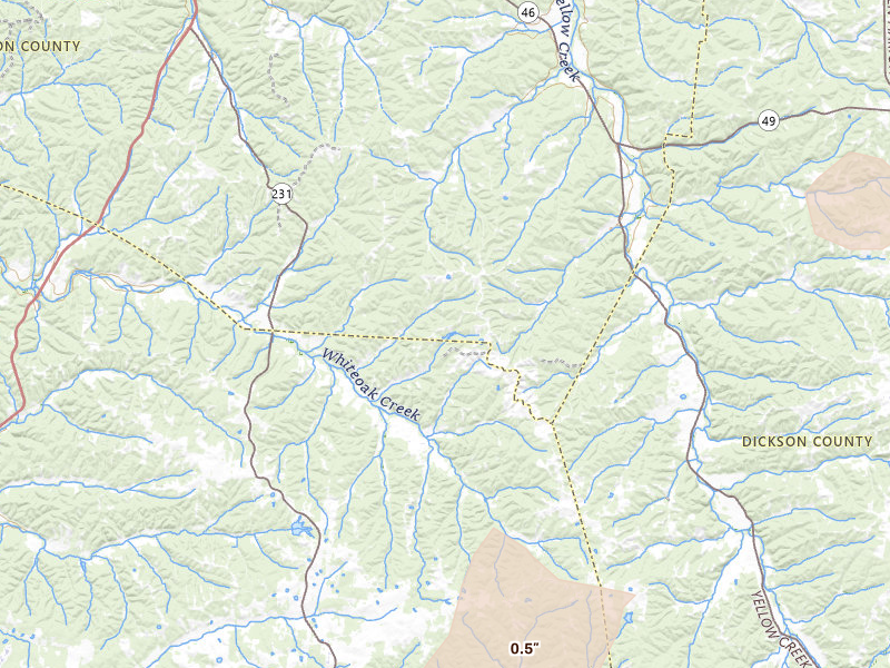 Radar-estimated hail-size map of the storm over Erin, TN on Jul 11, 2026