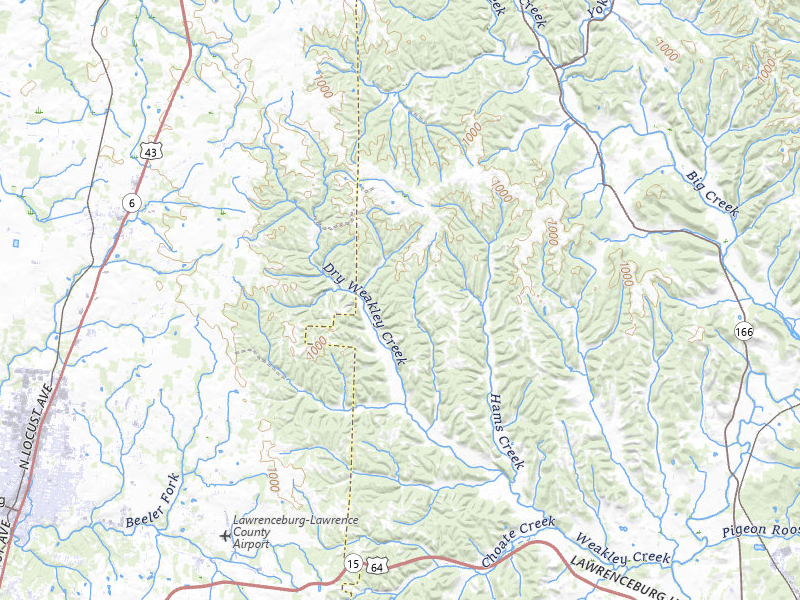 Radar-estimated hail-size map of the storm over Ethridge, TN on May 31, 2026
