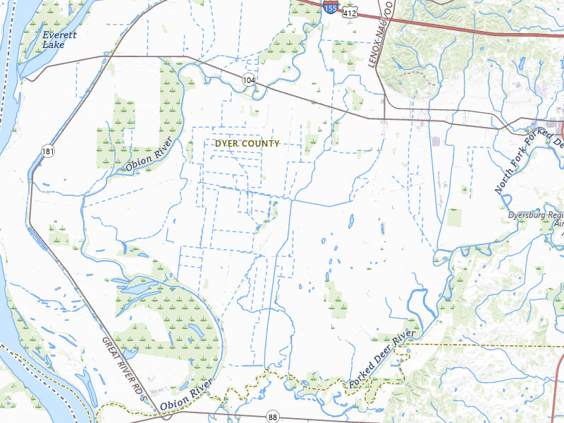 NEXRAD radar-signature map of the hail over Finley, TN