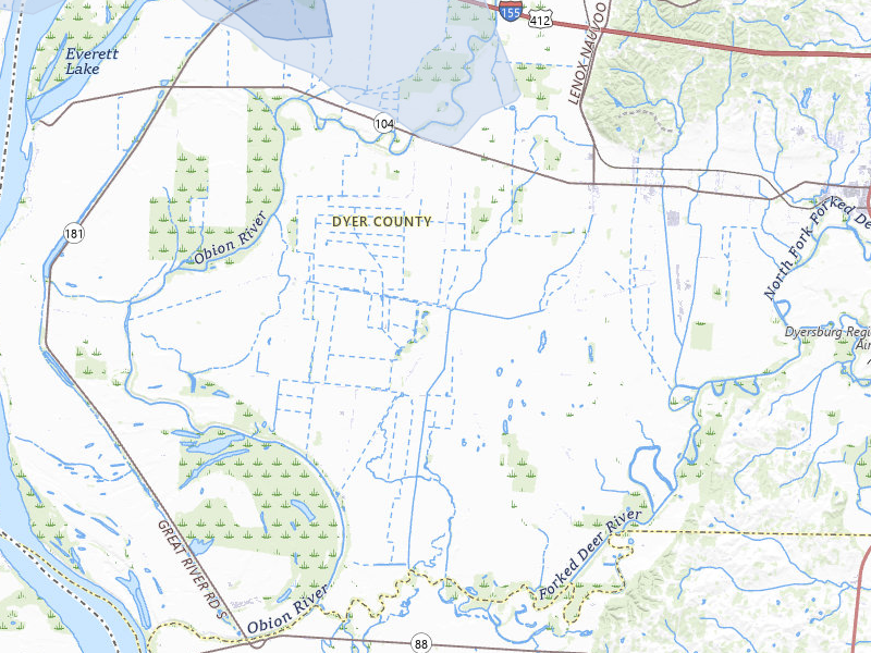 NEXRAD radar-signature map of the hail storm over Finley, TN on Jul 9, 2026