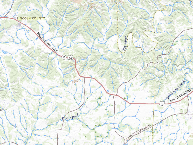 Radar-estimated hail-size map of the storm over Flintville, TN on Jul 3, 2026