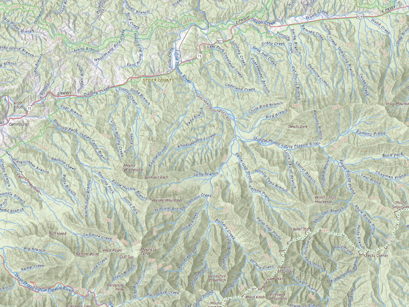 NEXRAD radar-signature map of the hail storm over Gatlinburg, TN on Aug 11, 2026