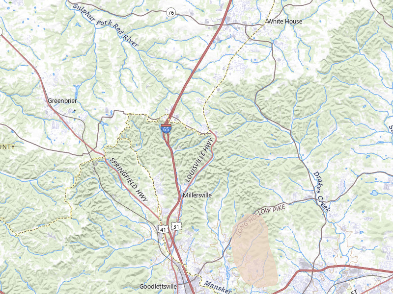 Radar-estimated hail-size map of the storm over Goodlettsville, TN on Jul 21, 2026