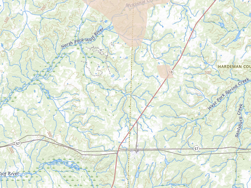 Radar-estimated hail-size map of the storm over Grand Junction, TN on Aug 22, 2026
