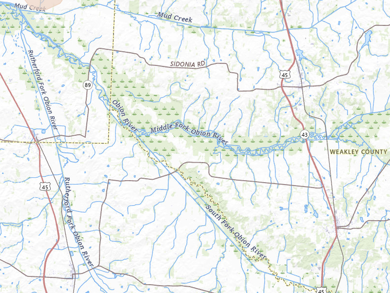 Radar-estimated hail-size map of the storm over Greenfield, TN on Jul 3, 2026
