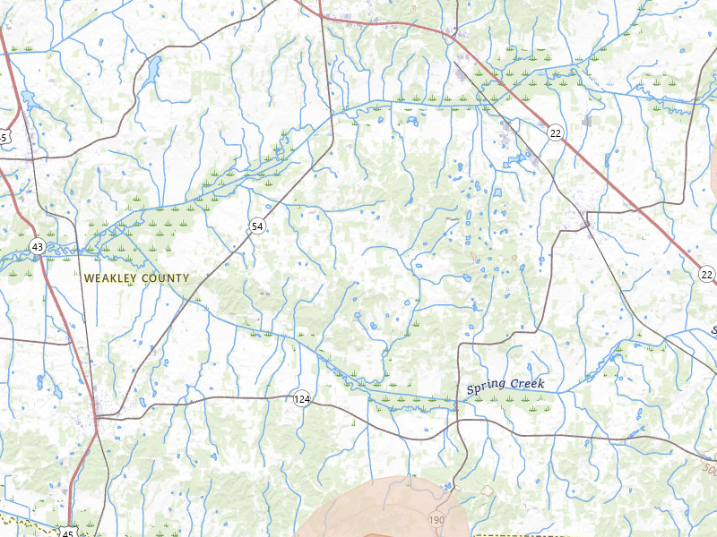 Radar-estimated hail-size map of the storm over Greenfield, TN on Jul 5, 2026
