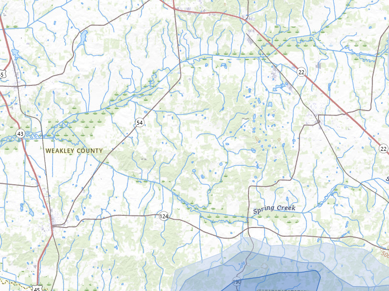 NEXRAD radar-signature map of the hail storm over Greenfield, TN on Jul 5, 2026