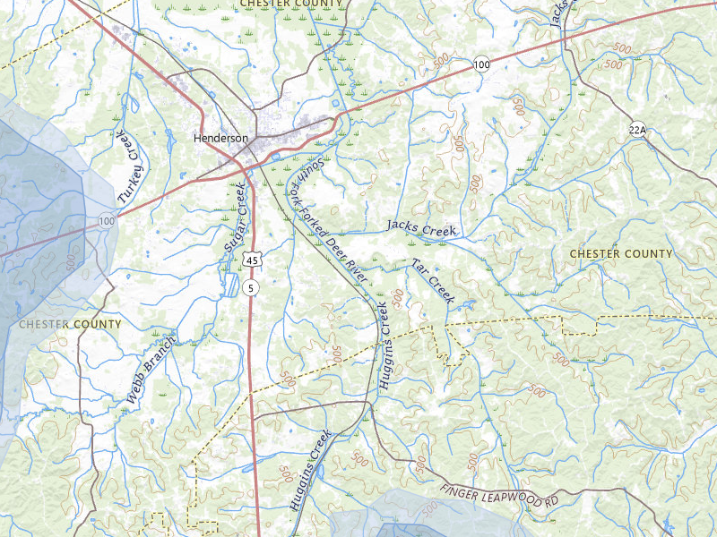 NEXRAD radar-signature map of the hail storm over Henderson, TN on Jul 1, 2026