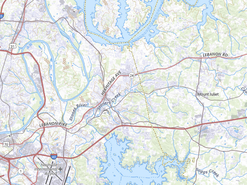 Radar-estimated hail-size map of the storm over Hermitage, TN on Jul 2, 2026