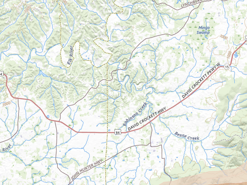 Radar-estimated hail-size map of the storm over Huntland, TN on Feb 26, 2026