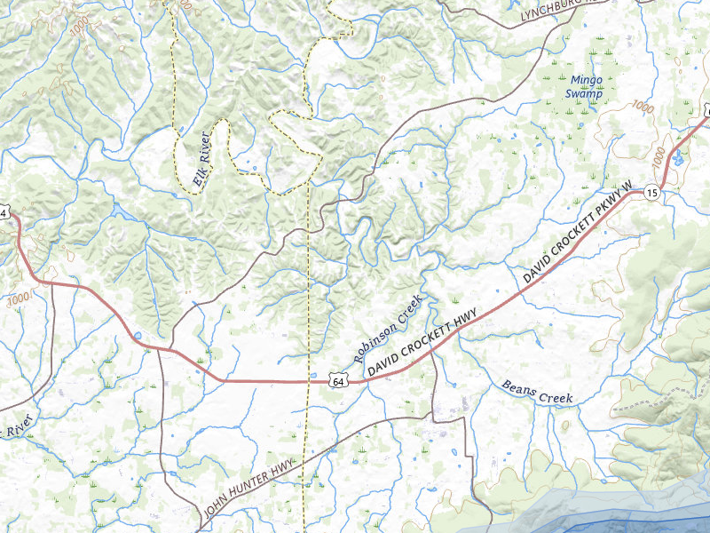 NEXRAD radar-signature map of the hail over Huntland, TN