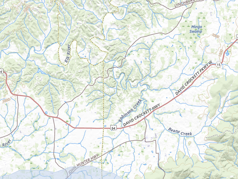 NEXRAD radar-signature map of the hail storm over Huntland, TN on Jul 10, 2026