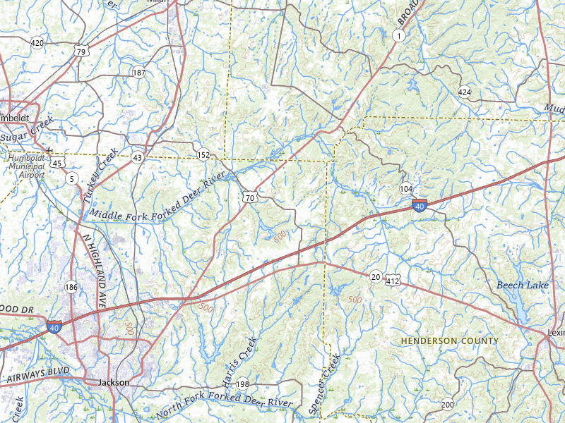 Radar-estimated hail-size map of the storm over Jackson, TN on Jul 9, 2026