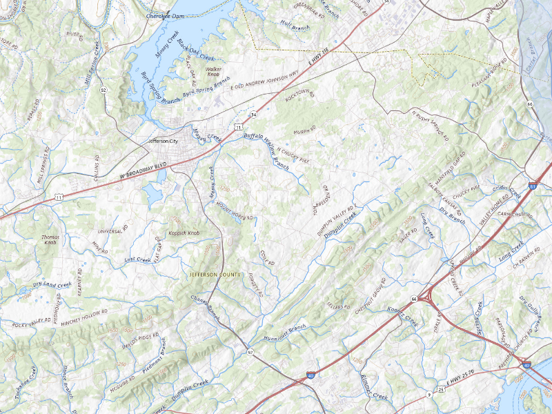 NEXRAD radar-signature map of the hail storm over Jefferson City, TN on Aug 9, 2026