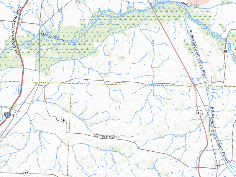 Radar-estimated hail-size map of the storm over Kenton, TN on Jul 3, 2026