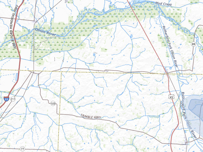 NEXRAD radar-signature map of the hail storm over Kenton, TN on Jul 9, 2026