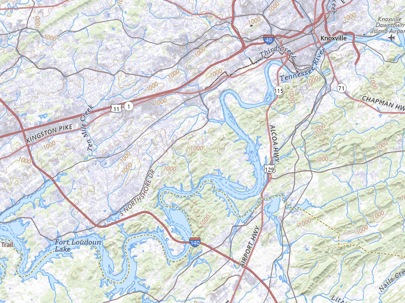 Radar-estimated hail-size map of the storm over Knoxville, TN on Jul 3, 2026