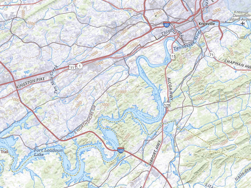 NEXRAD radar-signature map of the hail storm over Knoxville, TN on Jul 5, 2026