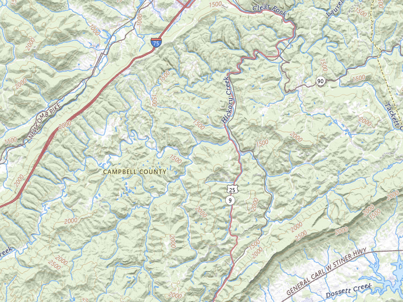 Radar-estimated hail-size map of the storm over La Follette, TN on Jul 26, 2026