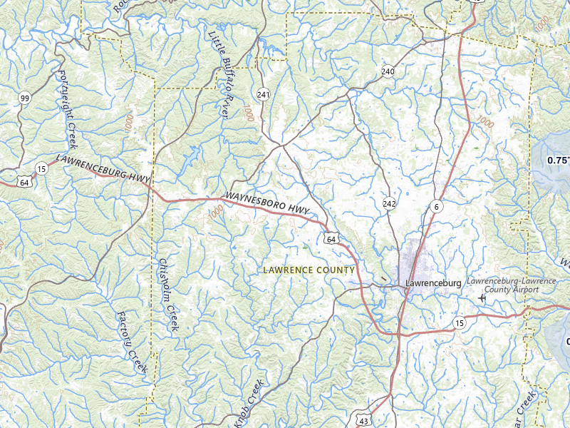 NEXRAD radar-signature map of the hail storm over Lawrenceburg, TN on May 31, 2026