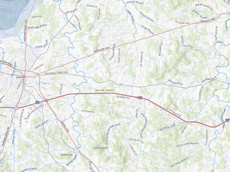 NEXRAD radar-signature map of the hail storm over Lebanon, TN on Sep 5, 2026