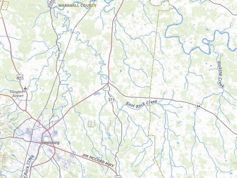 NEXRAD radar-signature map of the hail storm over Lewisburg, TN on Jul 11, 2026