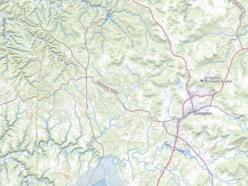 NEXRAD radar-signature map of the hail storm over Livingston, TN on Aug 6, 2026