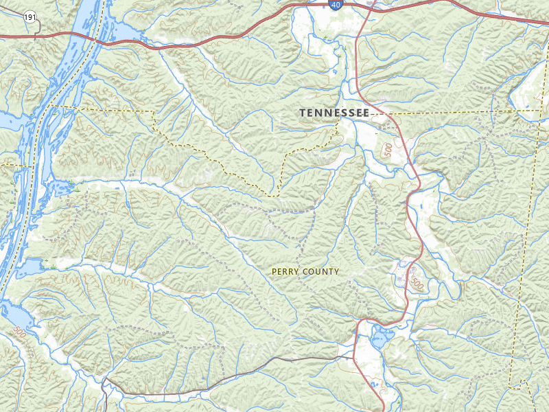Radar-estimated hail-size map of the storm over Lobelville, TN on Apr 27, 2026