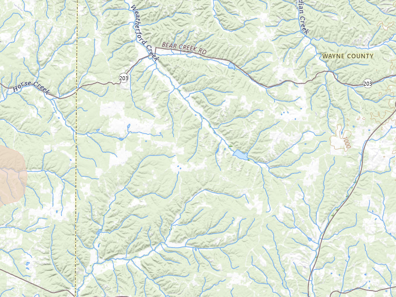 Radar-estimated hail-size map of the storm over Lutts, TN on Jun 1, 2026