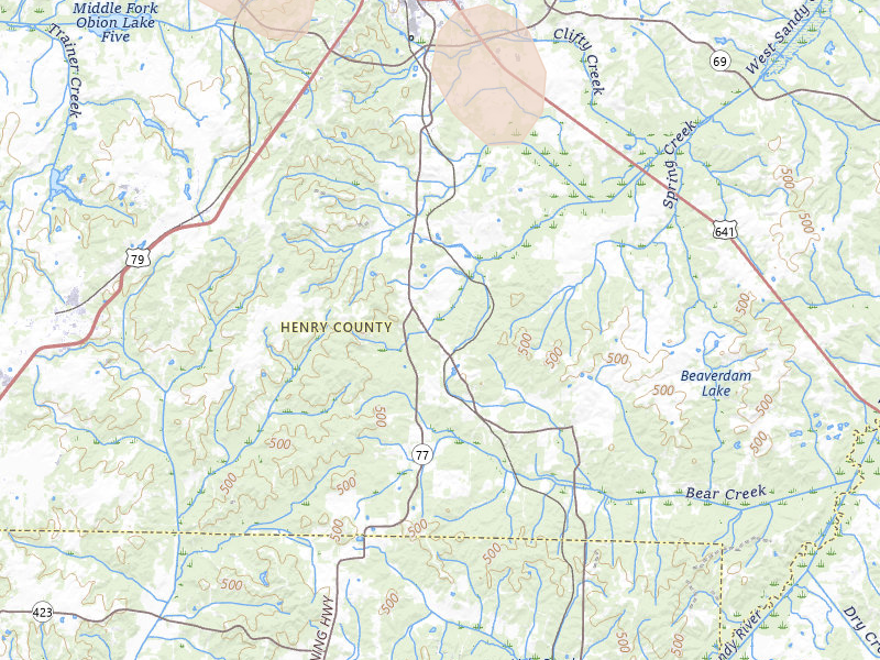 Radar-estimated hail-size map of the storm over Mansfield, TN on Jul 3, 2026
