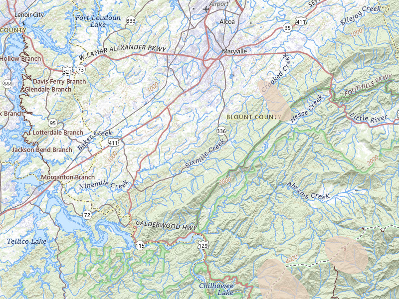 Radar-estimated hail-size map of the storm over Maryville, TN on Jul 3, 2026