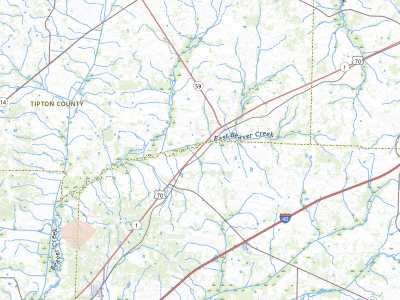 Radar-estimated hail-size map of the storm over Mason, TN on May 5, 2026