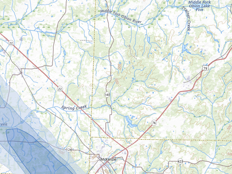 NEXRAD radar-signature map of the hail storm over Mc Kenzie, TN on May 31, 2026