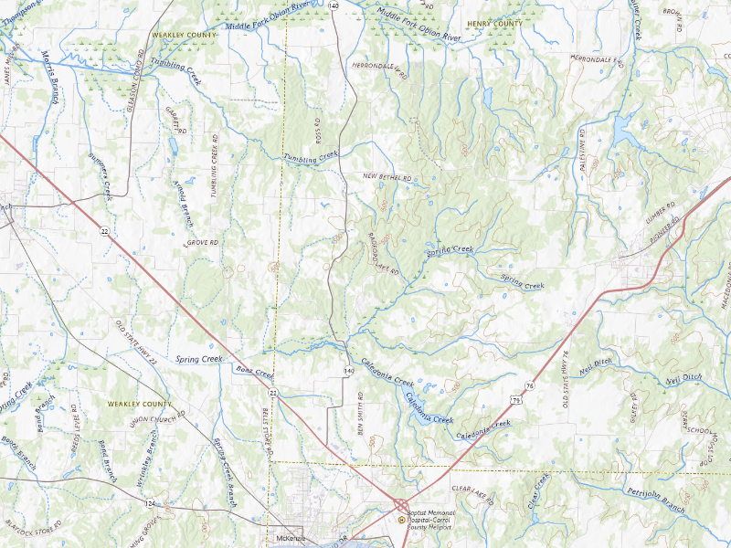 NEXRAD radar-signature map of the hail storm over Mc Kenzie, TN on Aug 19, 2026