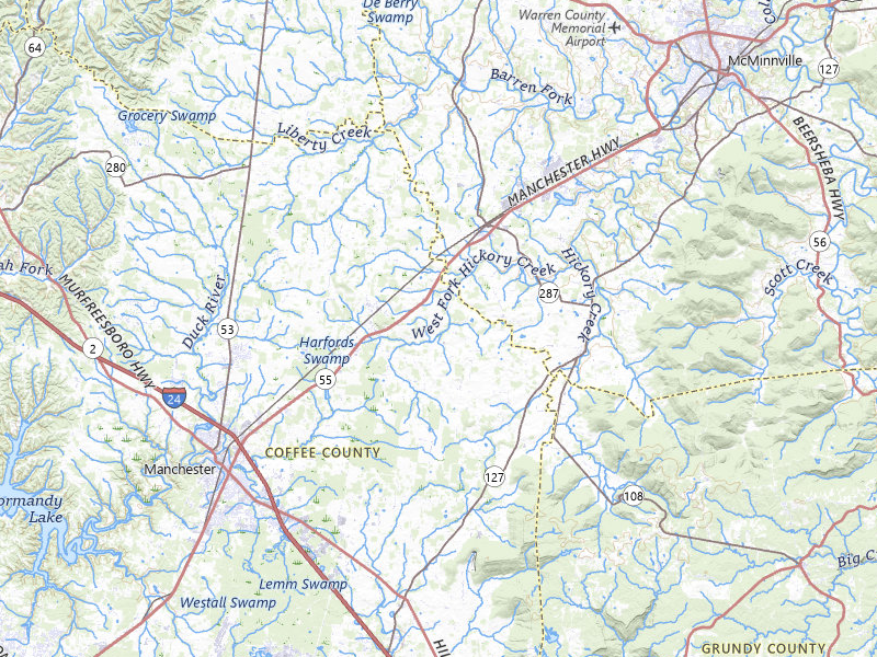 NEXRAD radar-signature map of the hail storm over Morrison, TN on Aug 7, 2026