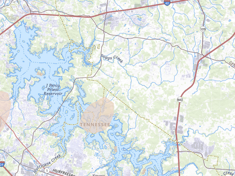 Radar-estimated hail-size map of the storm over Mount Juliet, TN on Aug 11, 2026