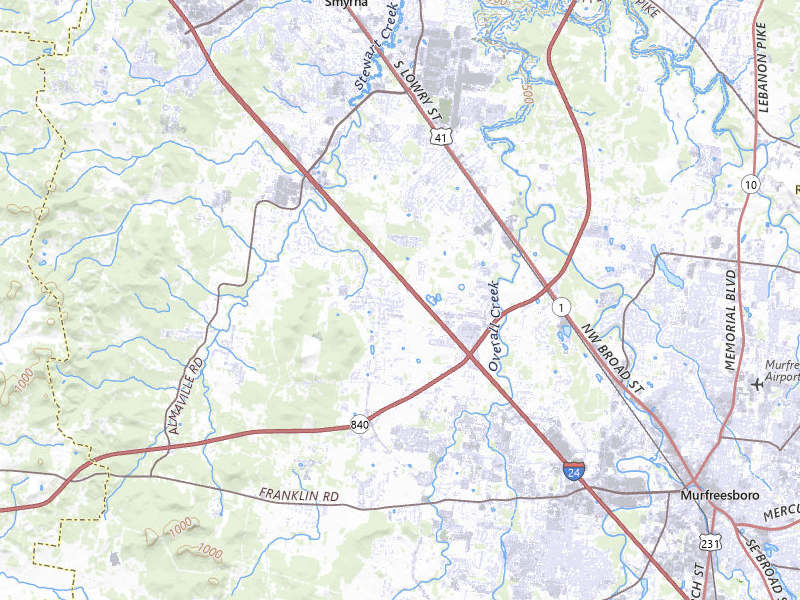 Radar-estimated hail-size map of the storm over Murfreesboro, TN on Apr 16, 2026