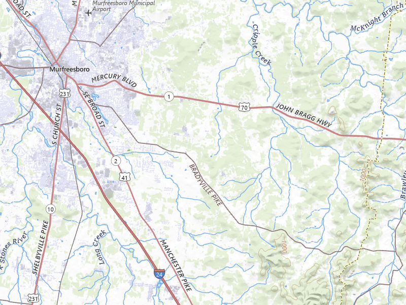 NEXRAD radar-signature map of the hail storm over Murfreesboro, TN on Jul 3, 2026