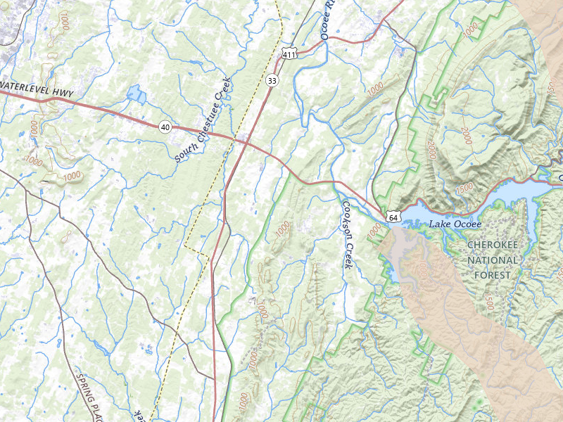 Radar-estimated hail-size map of the storm over Ocoee, TN on Jul 28, 2026