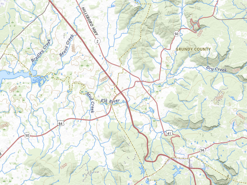 Radar-estimated hail-size map of the storm over Pelham, TN on Jul 11, 2026