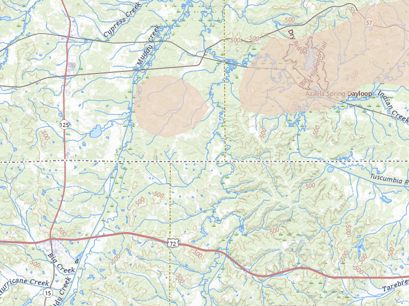 Radar-estimated hail-size map of the storm over Pocahontas, TN