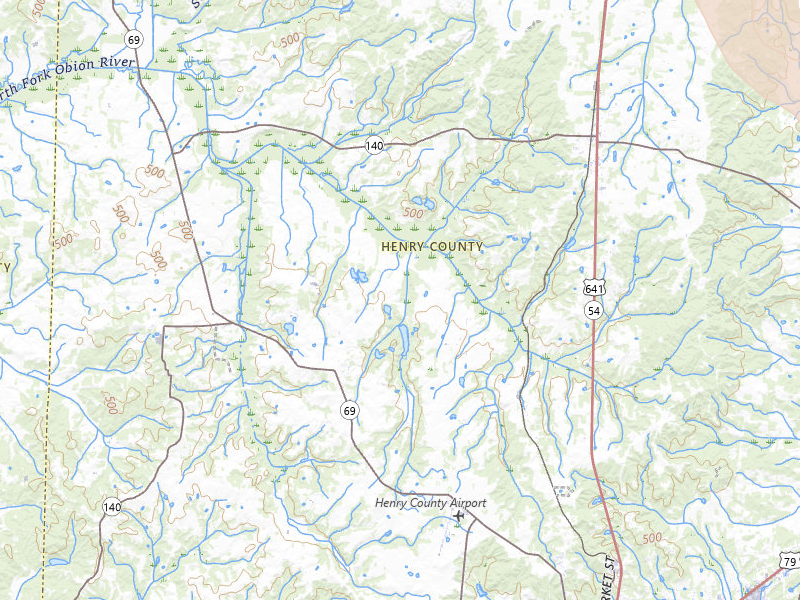 Radar-estimated hail-size map of the storm over Puryear, TN on Jul 2, 2026
