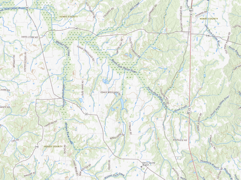 NEXRAD radar-signature map of the hail storm over Puryear, TN on Aug 8, 2026
