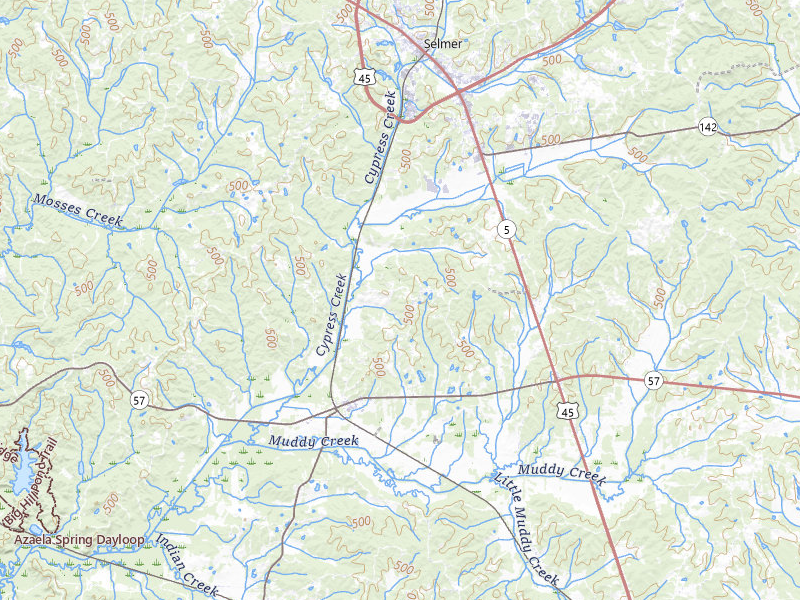 Radar-estimated hail-size map of the storm over Ramer, TN