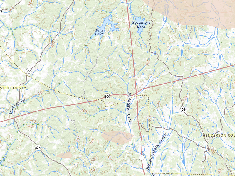 Radar-estimated hail-size map of the storm over Reagan, TN on Apr 27, 2026