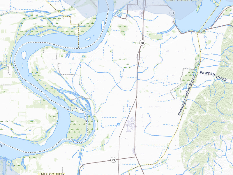 NEXRAD radar-signature map of the hail storm over Ridgely, TN on Jul 9, 2026