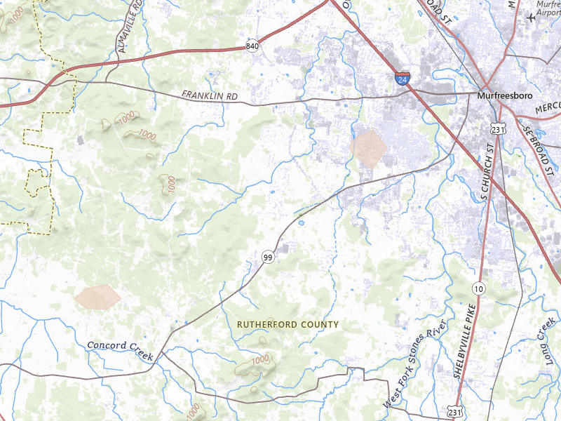 Radar-estimated hail-size map of the storm over Rockvale, TN on Sep 5, 2026