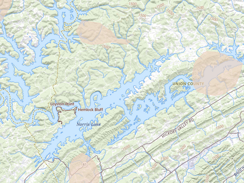 Radar-estimated hail-size map of the storm over Sharps Chapel, TN on Jul 3, 2026